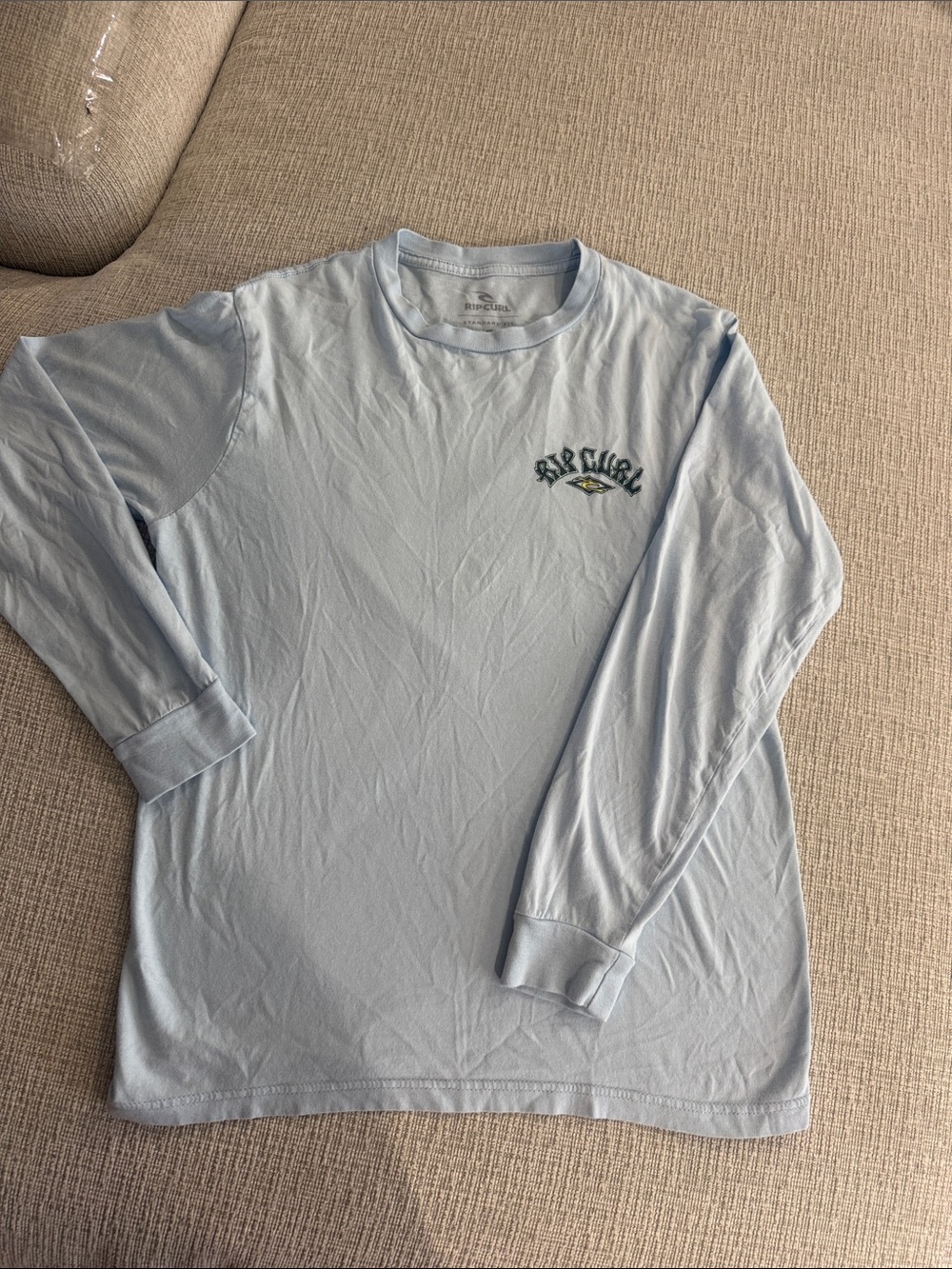 Rip Curl Light Blue Long Sleeve Logo Crew Tee